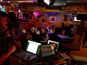 View of the stage from the Audio-Video sound station.