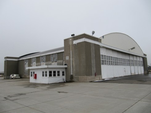The Art Deco Hangar built by the WPA/CCC in the 1930s at the Bismarck Airport.