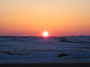 The April 22, 2013 sunset in western North Dakota. Taken on Highway 85, just north of Grassy Butte.