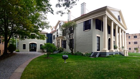 A photo of the home in Buffalo, New York where Theodore Roosevelt was sworn into U.S. Presidential Office after the death of McKinley.