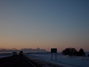 At mile marker 340 on I-94 looking west.