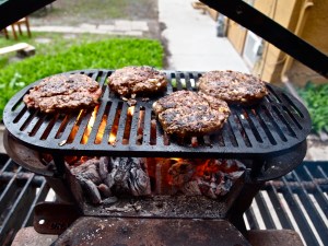 Memorial Day weekend burger grill.