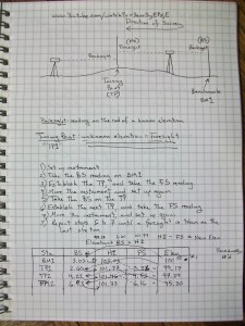 My evening notes from watching YouTube land survey tutorials while working on road construction in the Bakken summer 2014.